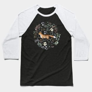 Botanical Fox Baseball T-Shirt